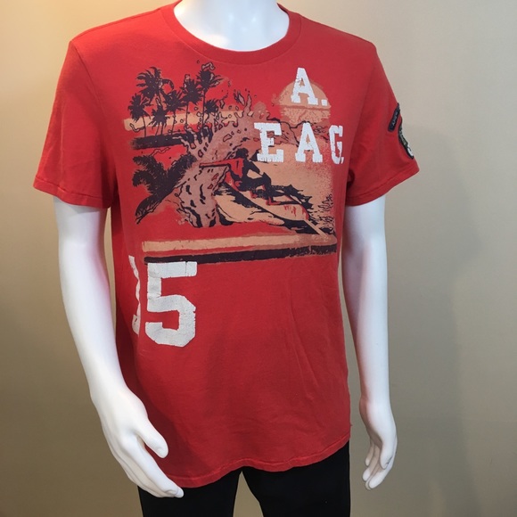 american eagle red t shirt